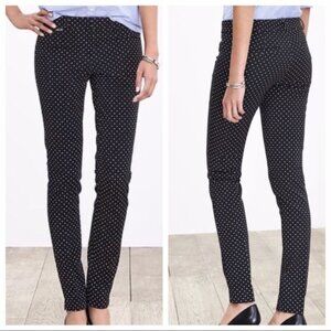Banana Republic Black Trousers with White Polka Dots
